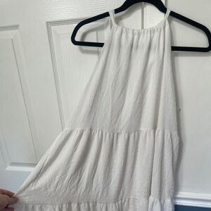 Light crinkle gauze halter dress